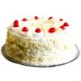White Forest Cake with Red Cherries on Top, Surprise delivery all over Kerala.