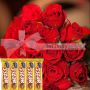 Bouquet of Lovely Red Roses With Lovely Cadbury 5Star Treat 
