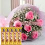 Cadbury 5Star & Perfect Pink Roses Bouquet