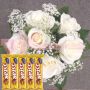Cadbury 5Star & Wonderfully White Roses Bouquet